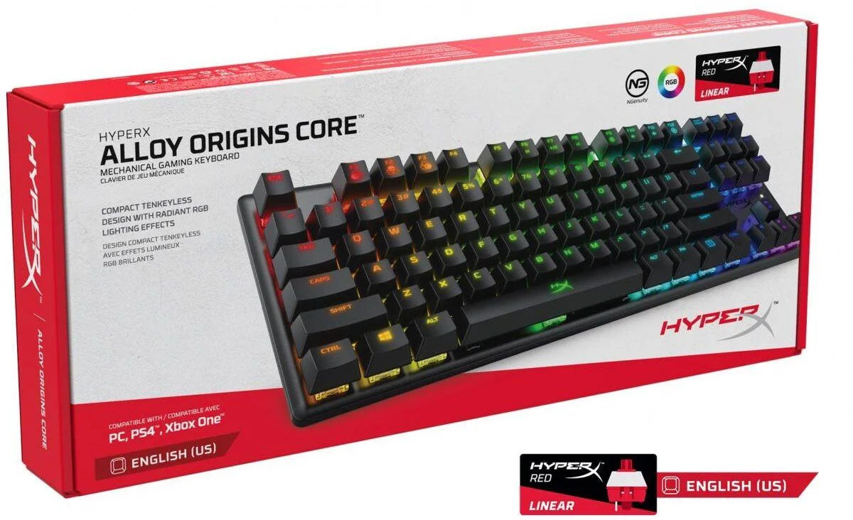 Hyperx alloy origins core mechanical red switch rgb led backlit - keyboards