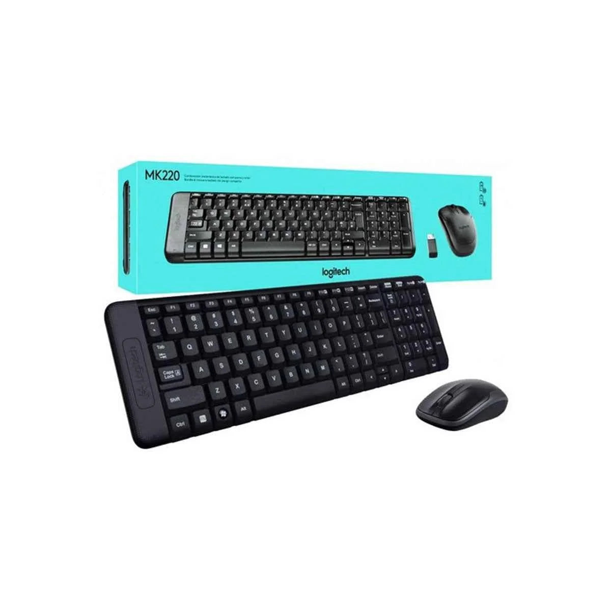 Logitech mk220 wireless combo keyboard and mouse - keyboard