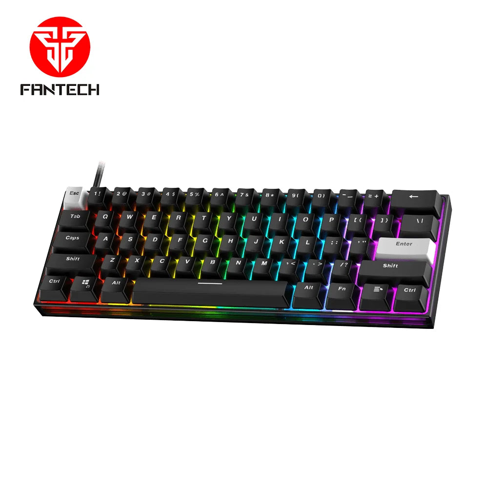 Maxfit61 frost modular mechanical keyboard - black / red - keyboard