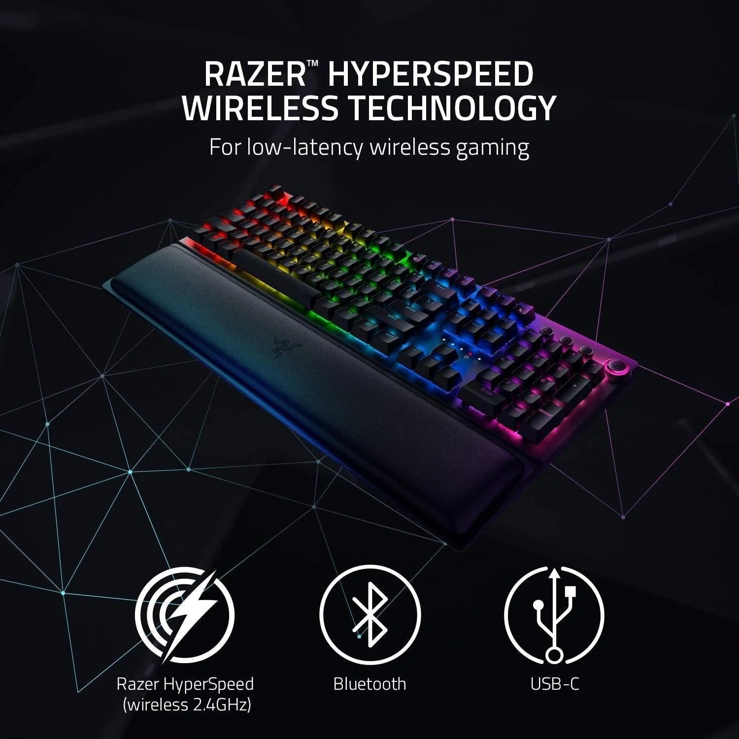 Razer blackwidow v3 pro mechanical wireless gaming keyboard: green mechanical switches - keyboards