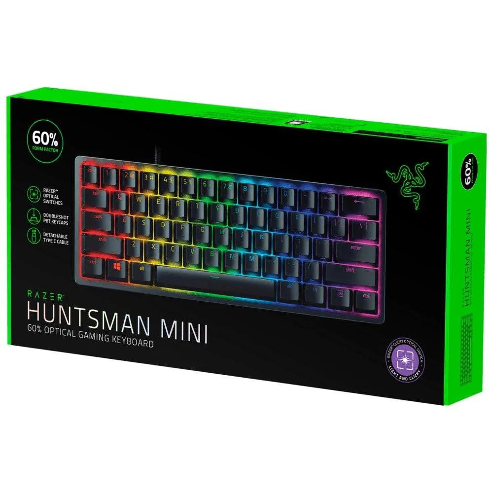 Razer huntsman mini 60% clicky optical switches - black - keyboards