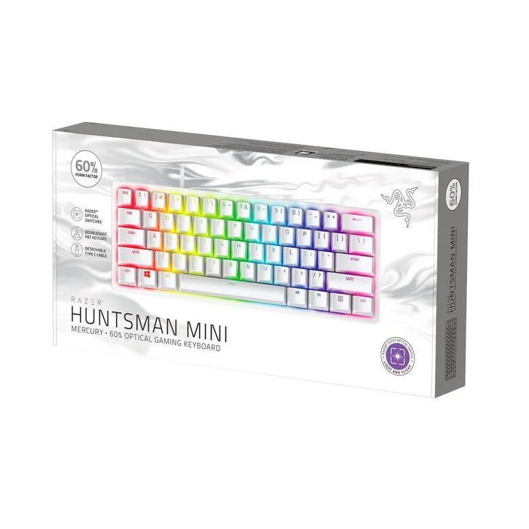 Razer huntsman mini 60% linear optical switches - mercury white - keyboards