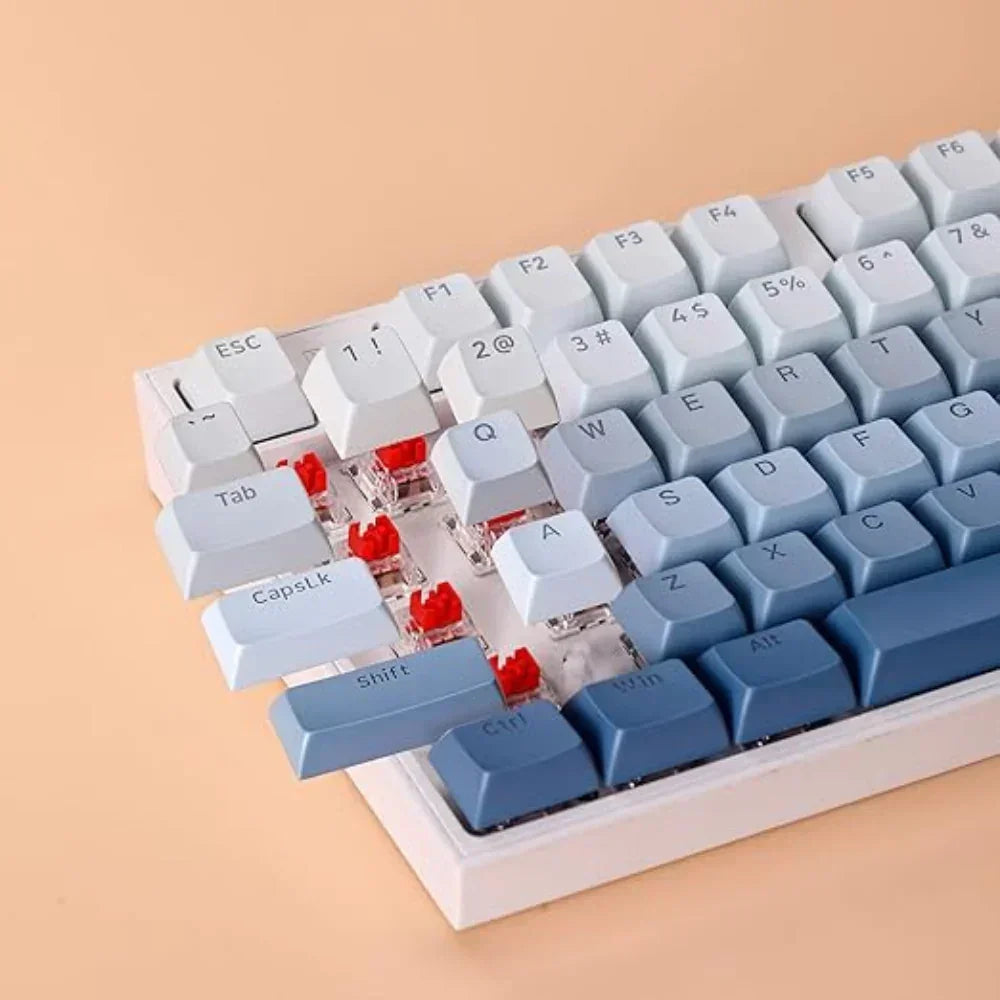 Redragon a134 gradient color ombre blue keycaps 104 keys - keyboards
