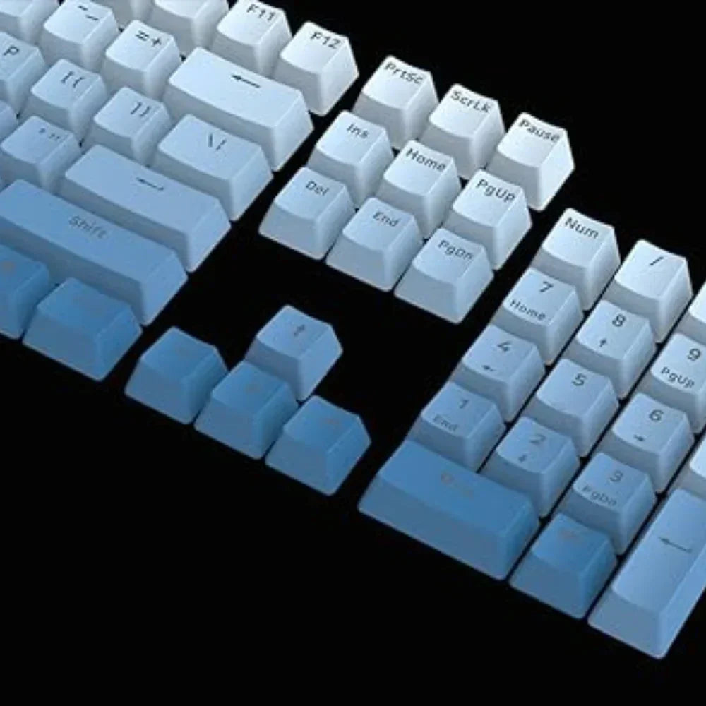 Redragon a134 gradient color ombre blue keycaps 104 keys - keyboards