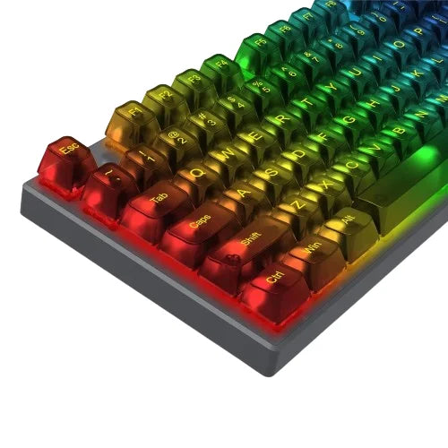 Redragon a138 transparent black keycaps 117 keys - keyboards