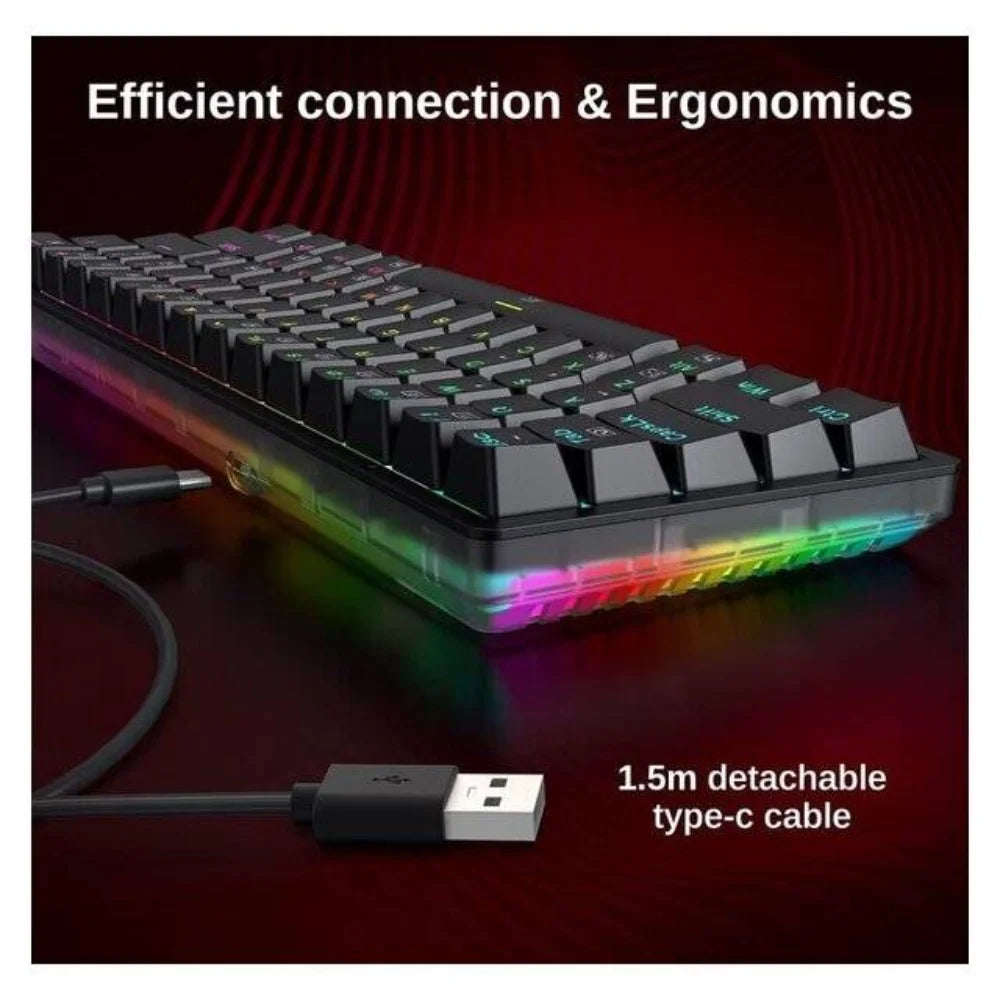 Redragon akali k642 rgb keyboard - 60% hot-swappable mechanical gaming keyboard - keyboard