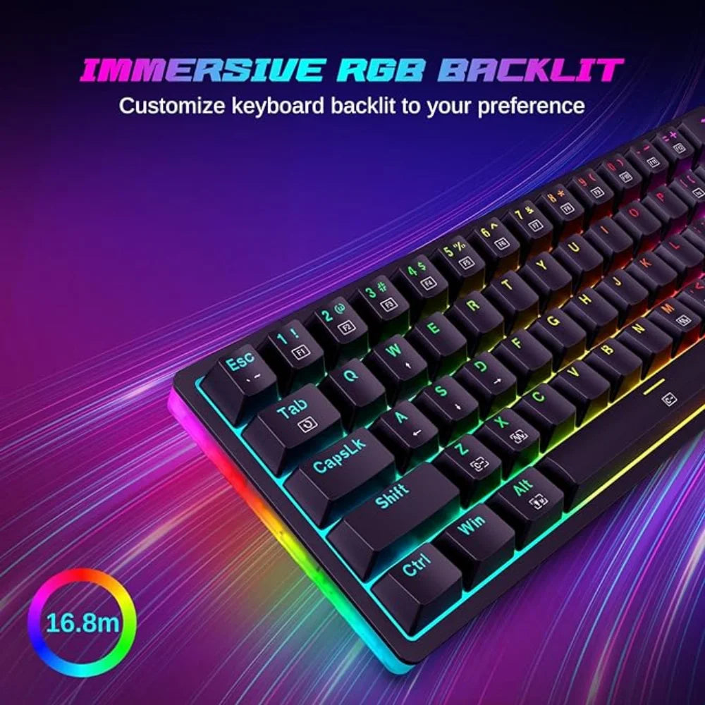 Redragon akali k642 rgb keyboard - 60% hot-swappable mechanical gaming keyboard - keyboard