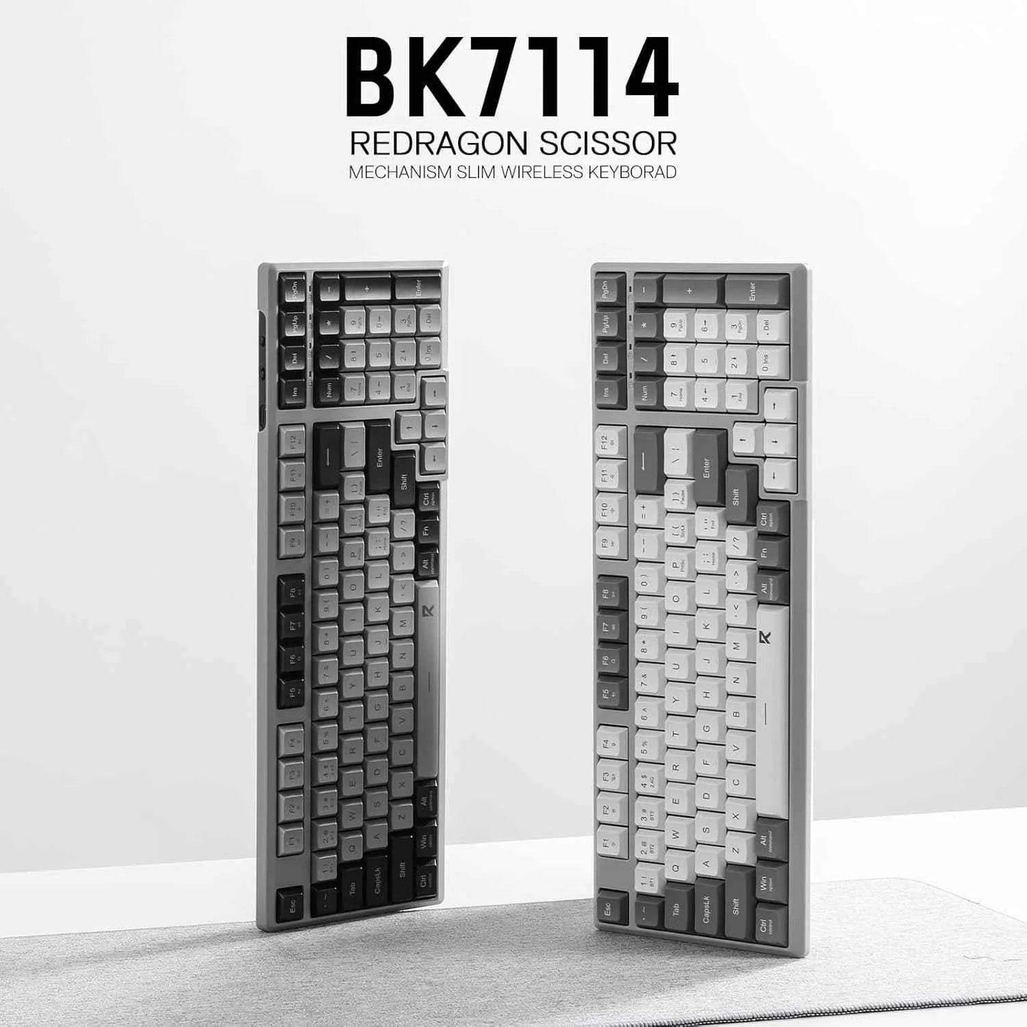 Redragon bk7114 wireless keyboard - 98 keys low-profile slim office pc - keyboard