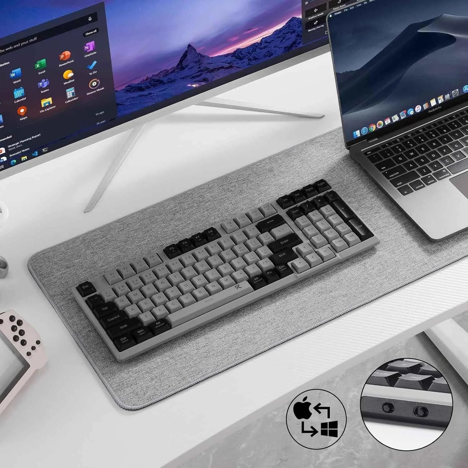 Redragon bk7114 wireless keyboard - 98 keys low-profile slim office pc - keyboard