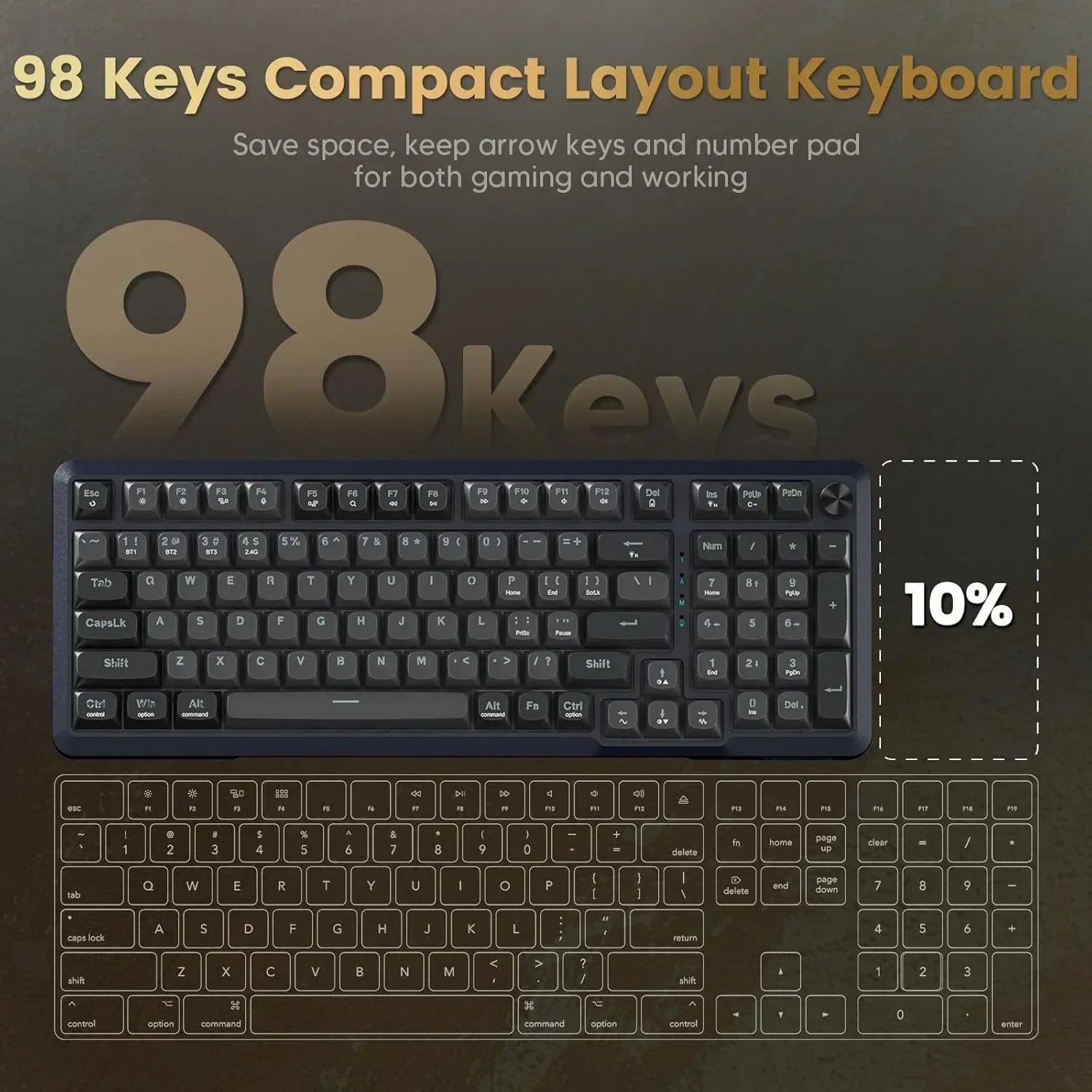 Redragon bragi ori k688 wireless mechanical keyboard - keyboards