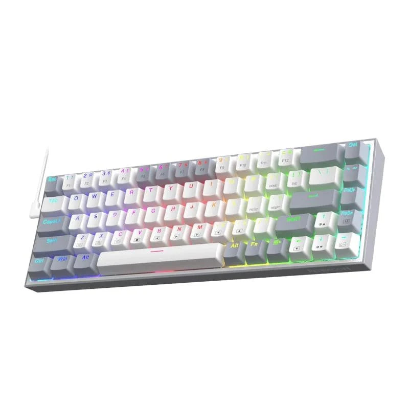 Redragon castor k631 gaming keyboard - grey 65% wired rgb for ultimate gaming experience
