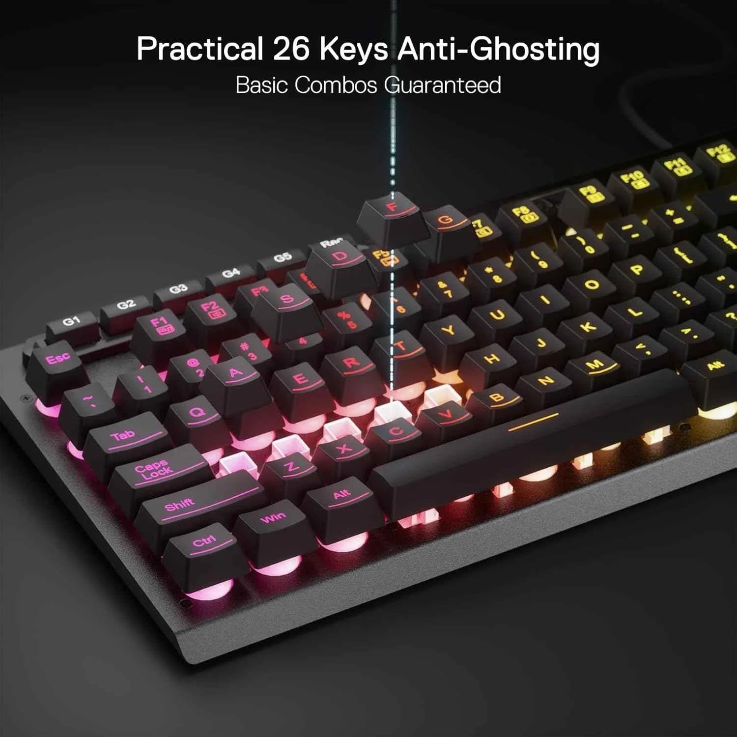 Redragon k513 rgb gaming keyboard - standard 104 keys linear gaming experience - keyboard