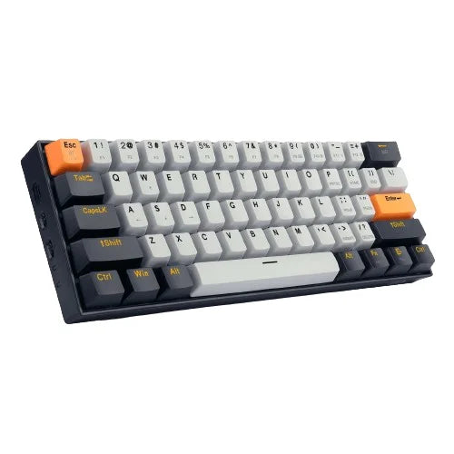 Redragon k530 draconic pro rgb 60% gaming wireless mechanical keyboard – brown switches (black & grey) - keyboards