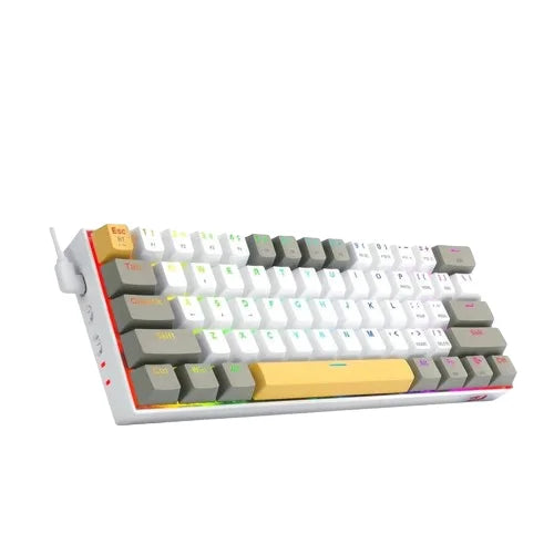 Redragon k530 draconic pro rgb 60% gaming wireless mechanical keyboard – brown switches (yellow white & grey)