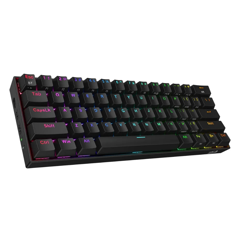 Redragon k530 pro draconic keyboard - 60% bluetooth/2.4ghz/wired with brown switch - keyboard