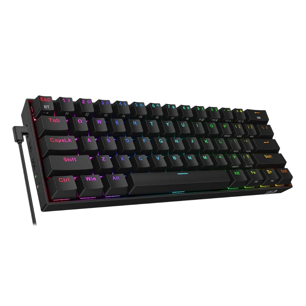 Redragon k530 pro draconic keyboard - 60% bluetooth/2.4ghz/wired with brown switch - keyboard
