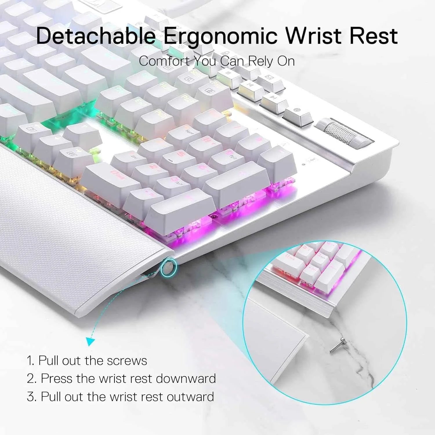 Redragon k550 rgb gaming keyboard - 104 keys + 12 macro g keys wired mechanical - keyboard