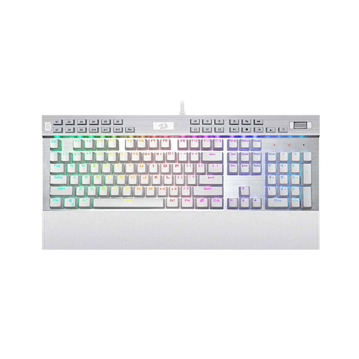 Redragon k550 rgb gaming keyboard - 104 keys + 12 macro g keys wired mechanical - keyboard