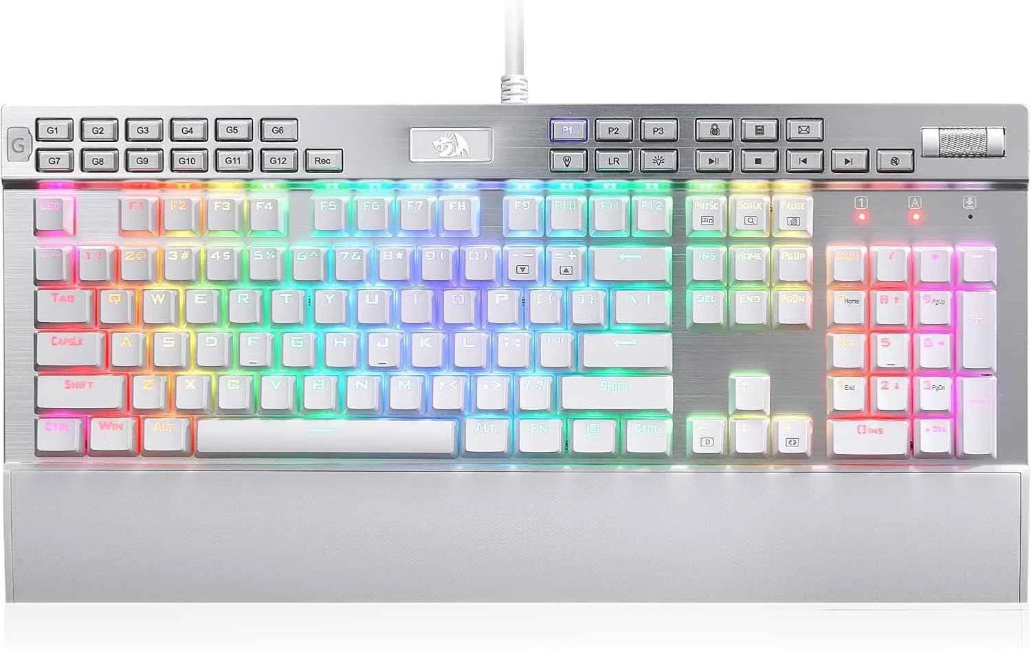 Redragon k550 rgb gaming keyboard - 104 keys + 12 macro g keys wired mechanical - keyboard
