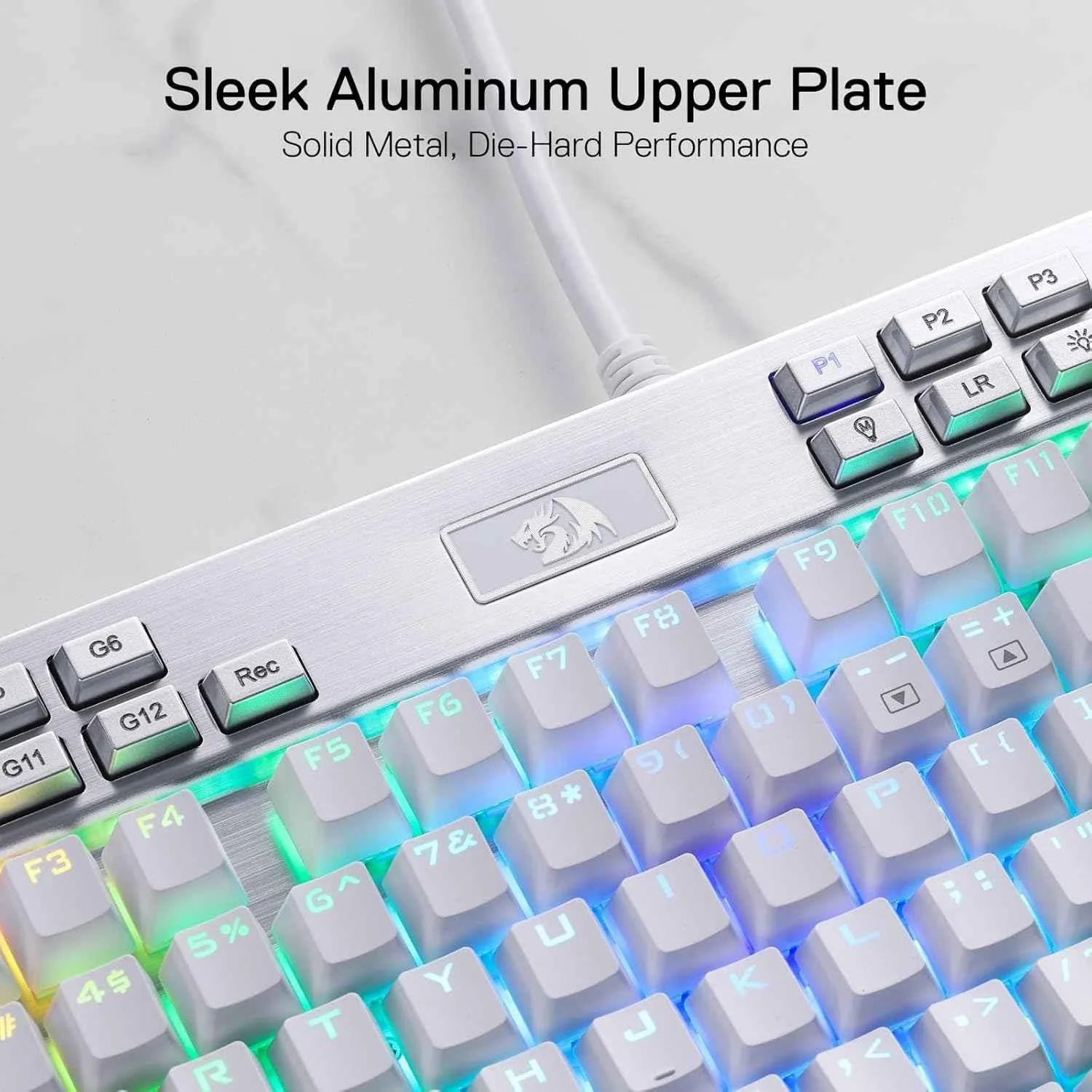 Redragon k550 rgb gaming keyboard - 104 keys + 12 macro g keys wired mechanical - keyboard