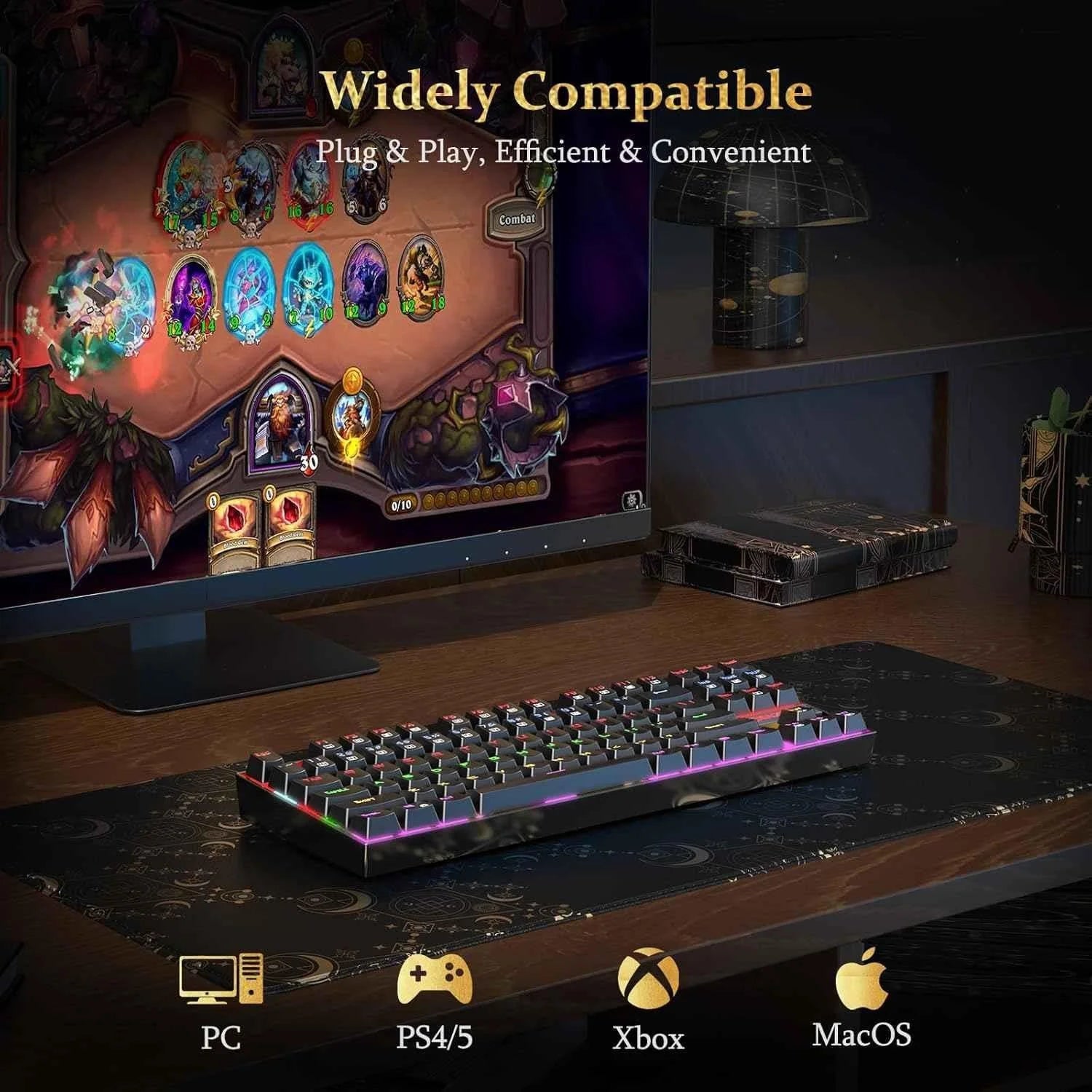 Redragon k552 mechanical keyboard - led gaming keyboard with 87 keys - keyboard