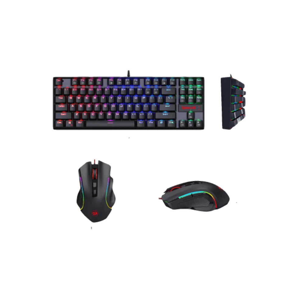 Redragon k552 rgb gaming combo: mechanical keyboard and mouse set for gamers - bundle