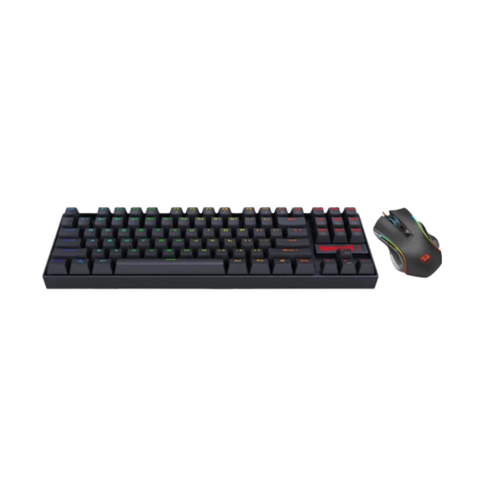 Redragon k552 rgb gaming combo: mechanical keyboard and mouse set for gamers - bundle