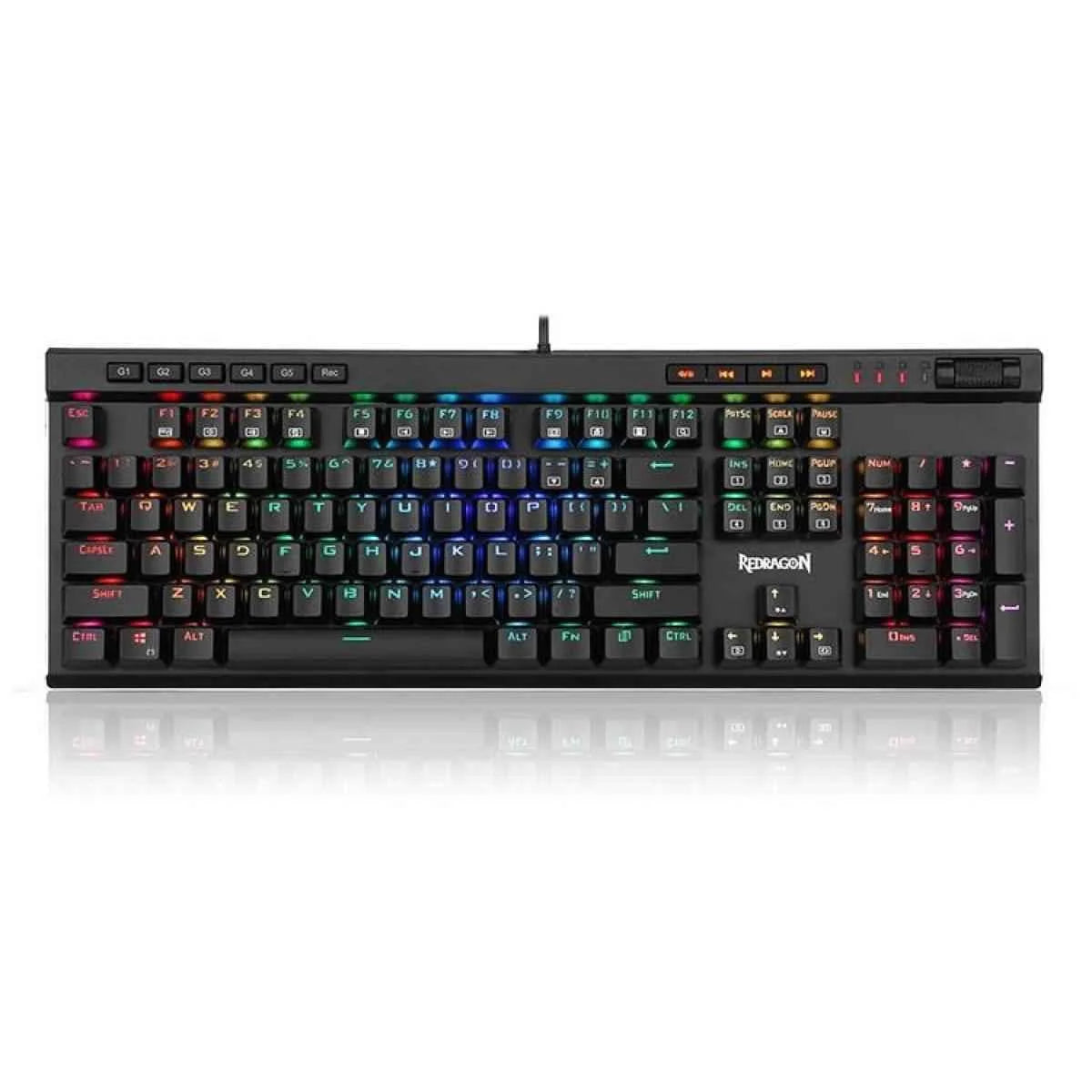 Redragon k580 vata rgb mechanical keyboard - led backlit gaming keyboard - keyboard