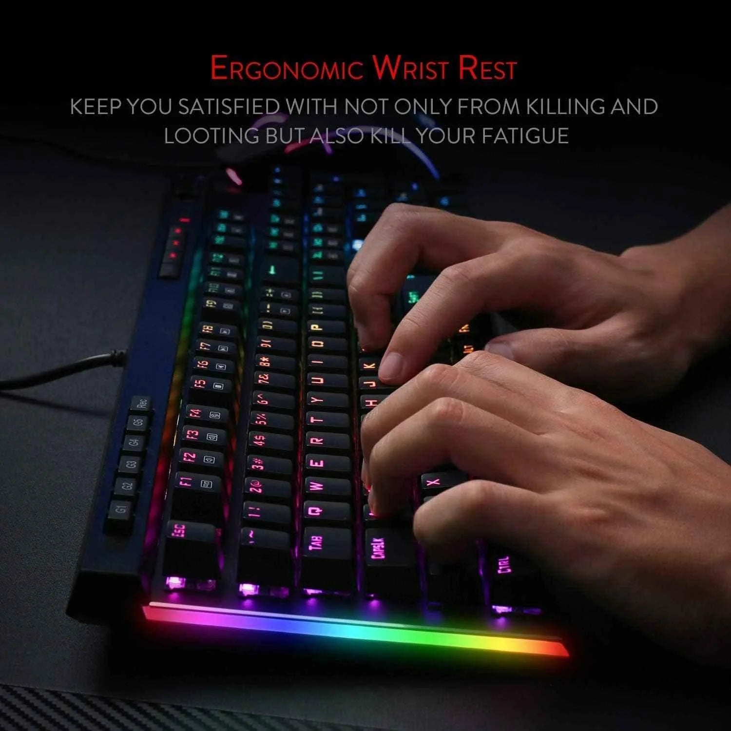Redragon k580 vata rgb mechanical keyboard - led backlit gaming keyboard - keyboard