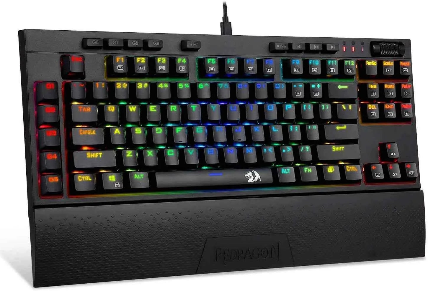 Redragon k588 mechanical gaming keyboard with rgb backlighting and programmable keys - keyboard