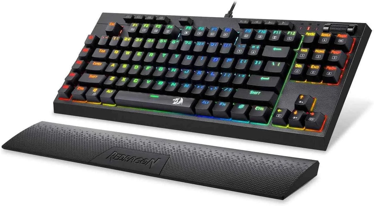 Redragon k588 mechanical gaming keyboard with rgb backlighting and programmable keys - keyboard