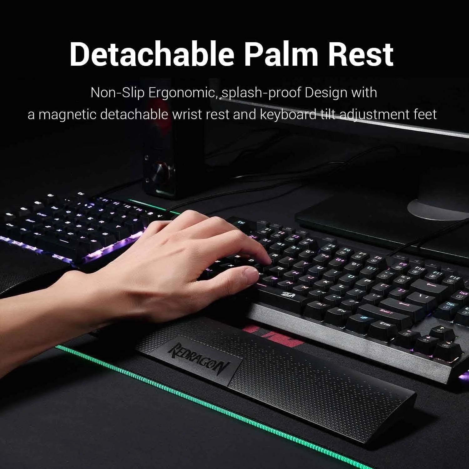 Redragon k588 mechanical gaming keyboard with rgb backlighting and programmable keys - keyboard
