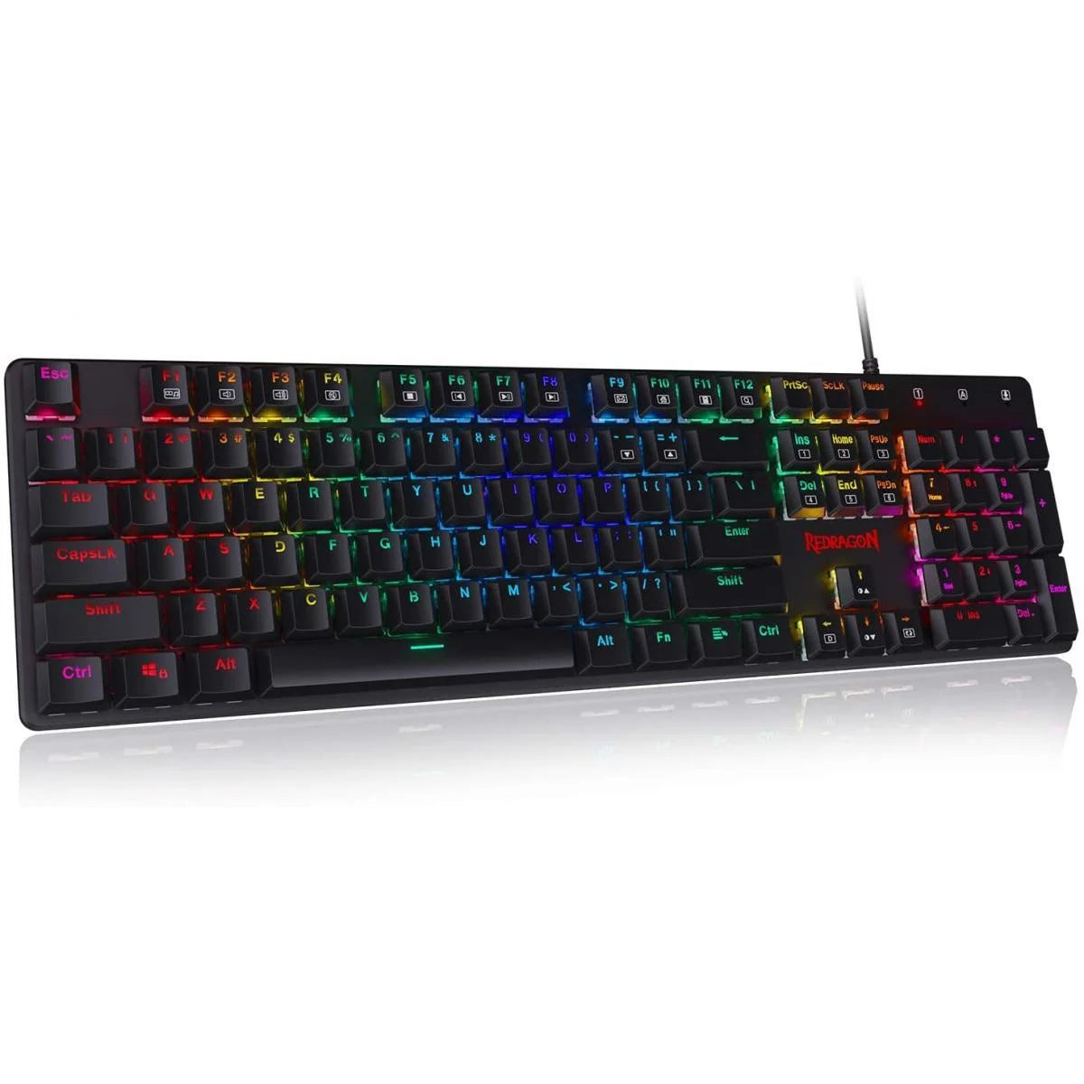 Redragon k589 shrapnel rgb low profile 104 keys anti-ghosting mechanical keyboard -red switch - keyboards