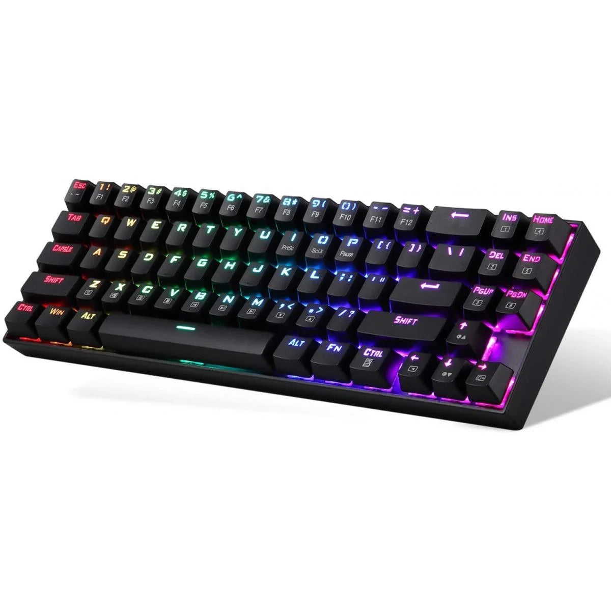 Redragon k599-krs wire & wireless 60% compact 70 key tenkeyless rgb backlit computer - red switch - keyboards
