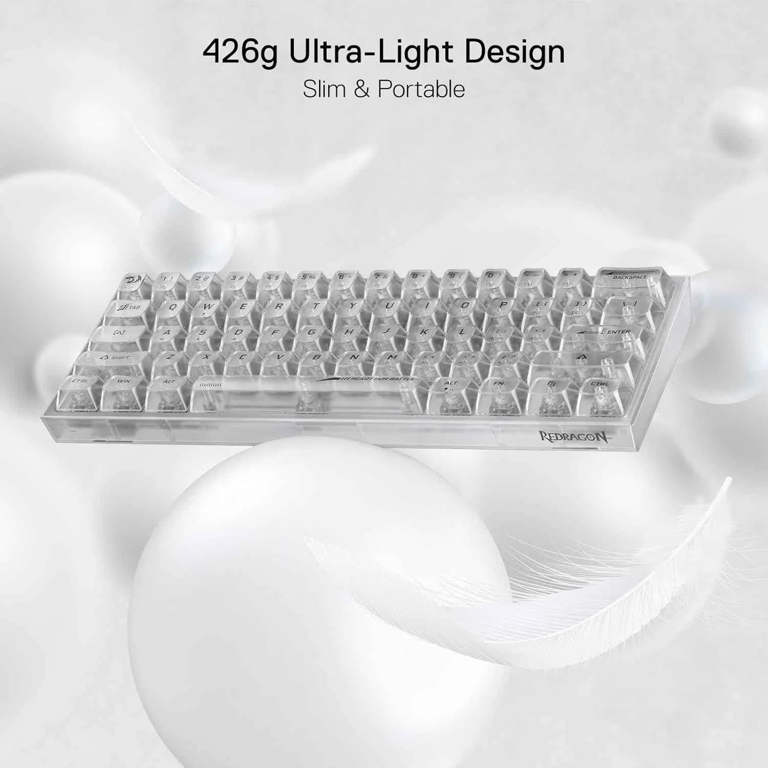 Redragon k617 ct 60% gaming keyboard - compact 61 keys wired rgb gaming keyboard - keyboard