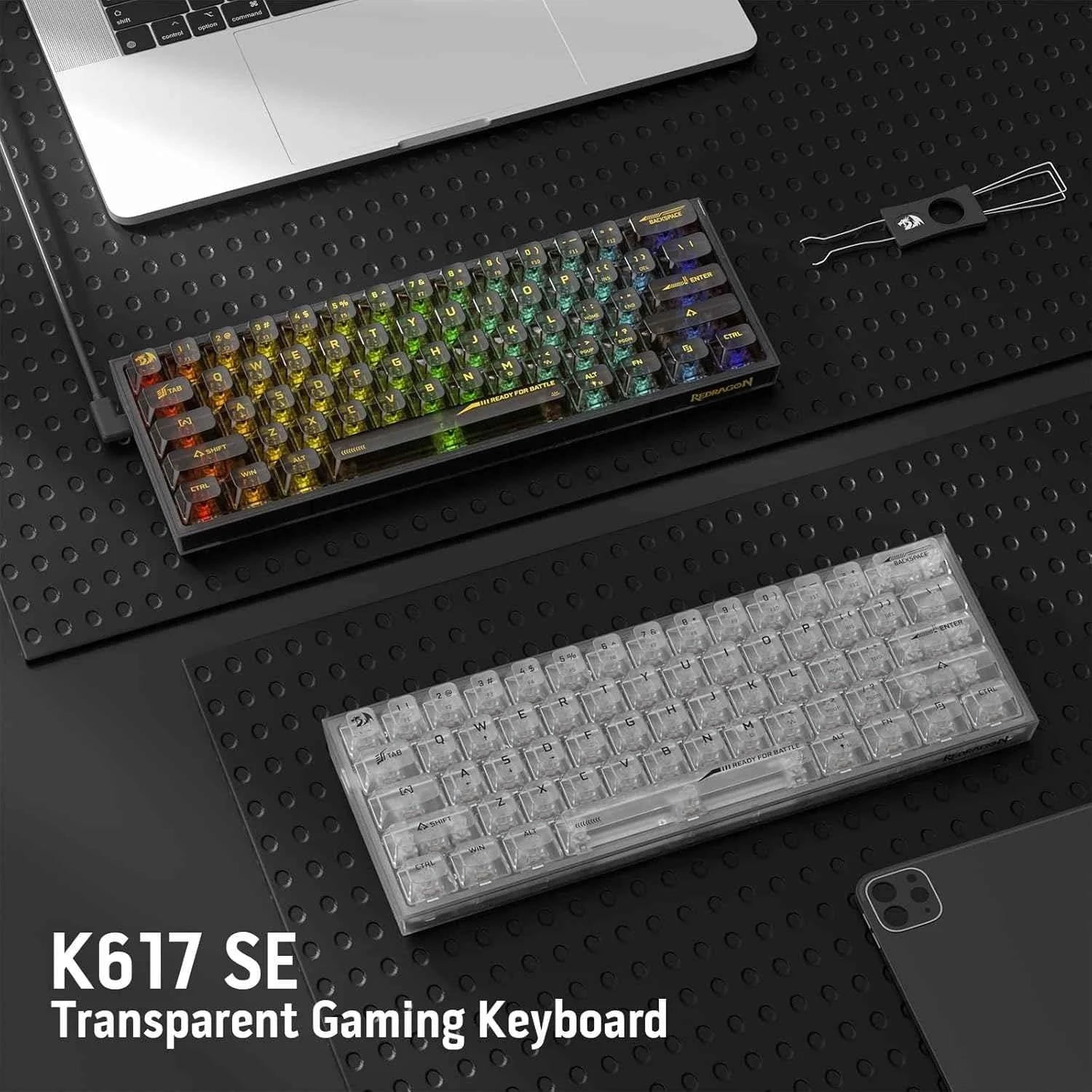 Redragon k617 ct 60% gaming keyboard - compact 61 keys wired rgb gaming keyboard - keyboard