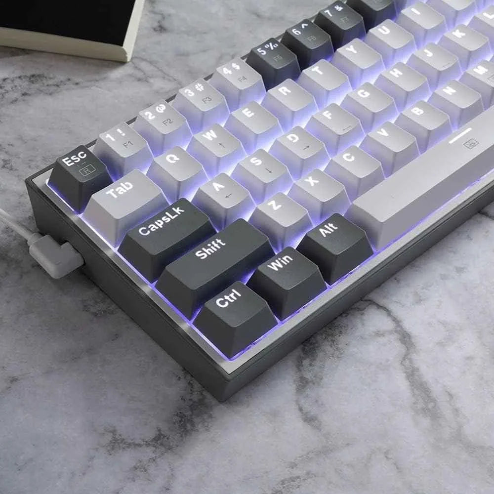 Redragon k617 fizz gaming keyboard - compact 60% wired rgb 61 keys hot-swap design - keyboard
