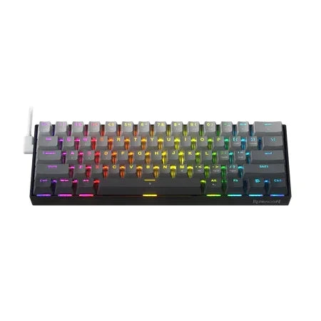 Redragon k617 gaming keyboard - fizz k617ggb magnetic switch 60% wired for rapid trigger action - keyboard