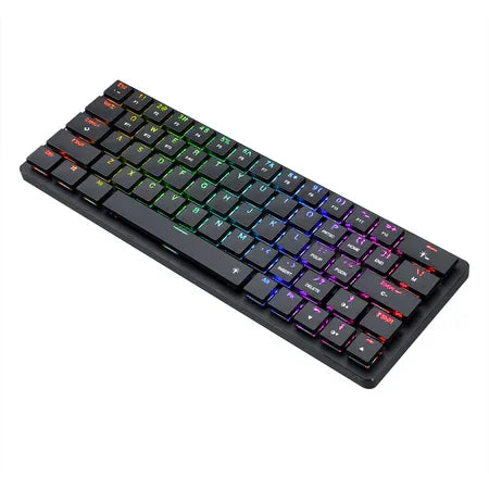 Redragon k624p-kbs 2.4g/bluetooth/wired 63 key low-profile mechanical keyboard -red switch - keyboards