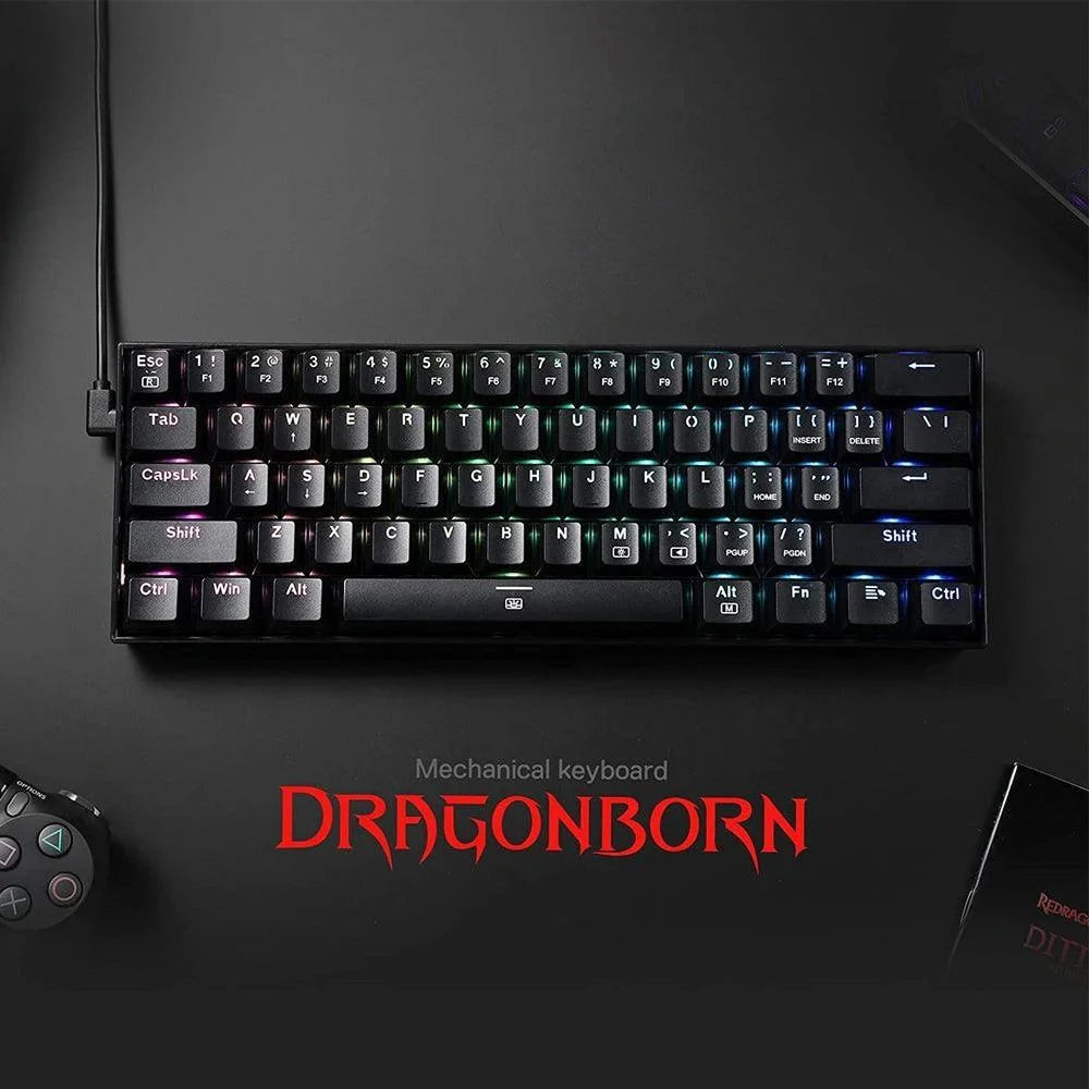 Redragon k630 dragonborn keyboard - compact 60% rgb gaming keyboard for enhanced performance and style - keyboard