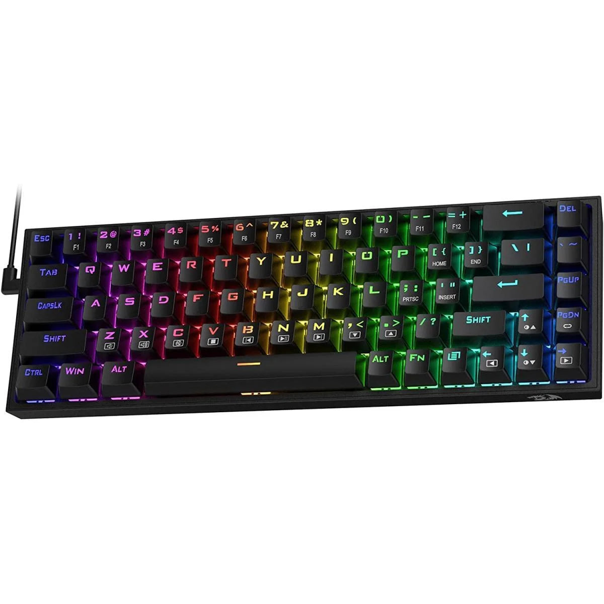 Redragon k631 castor 65% wired rgb 68 keys hot-swappable w/100% hot-swap socket - red linear switch - keyboards
