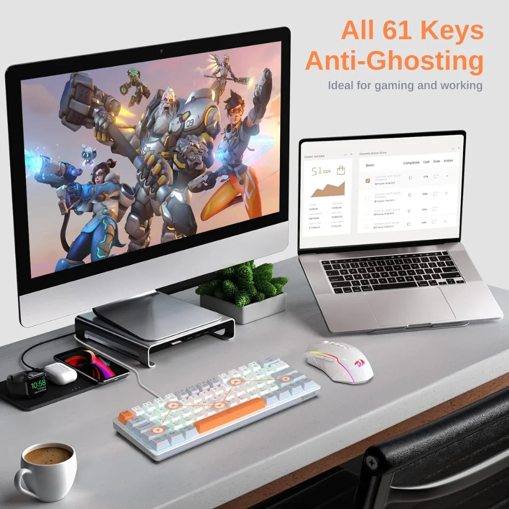Redragon k642wgo akali keyboard - 60% rgb mechanical keyboard for ultimate gaming experience - keyboard