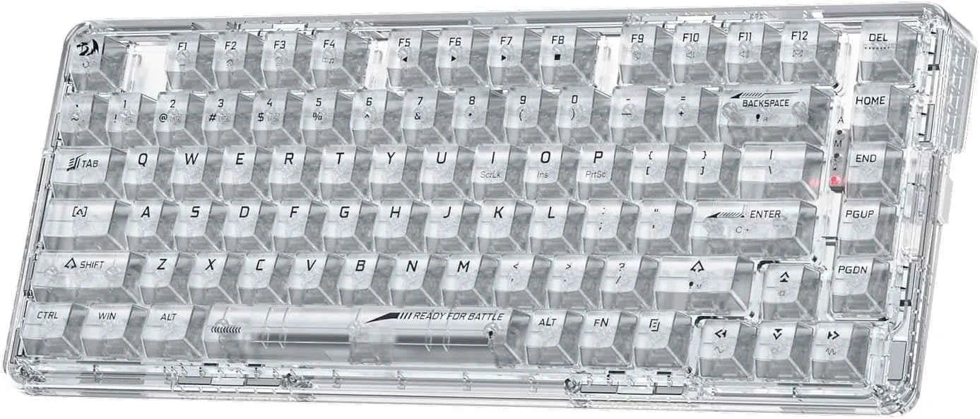 Redragon k649 pro wireless gaming keyboard - 78% rgb gasket design 3-modes 82 keys for ultimate gameplay - keyboard