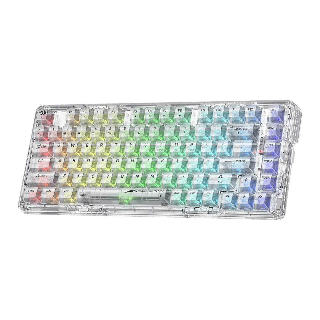 Redragon k649 pro wireless gaming keyboard - 78% rgb gasket design 3-modes 82 keys for ultimate gameplay - keyboard