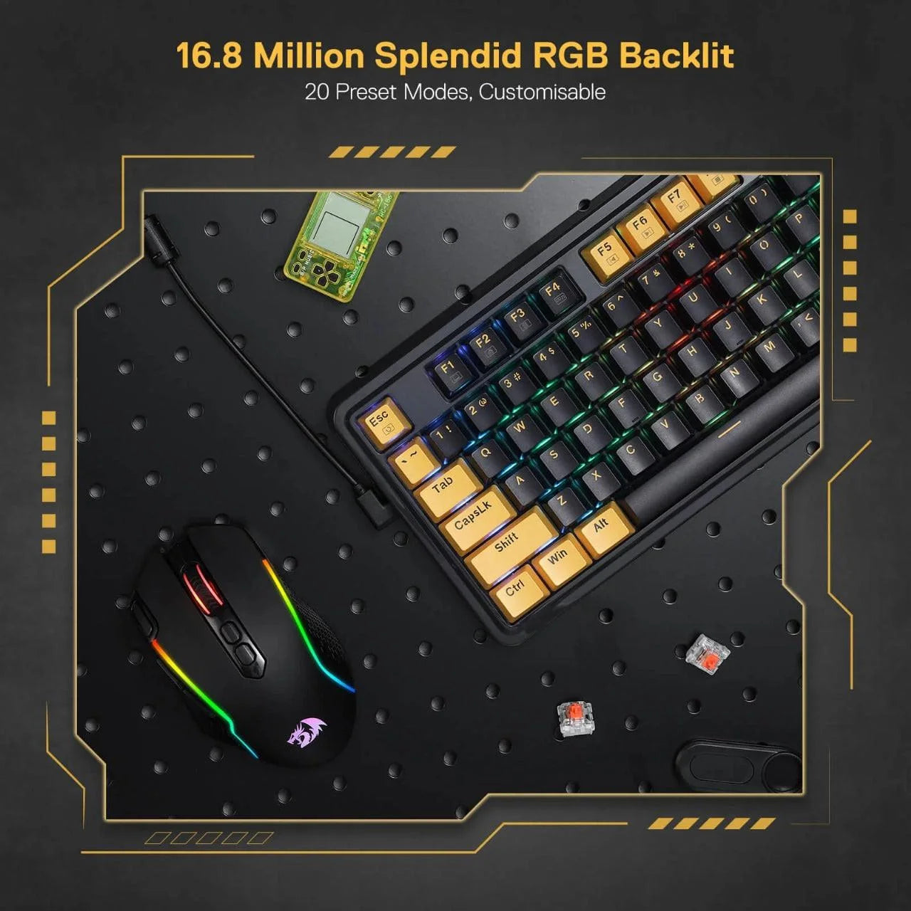 Redragon k649 rgb gaming keyboard - 78% wired gasket design for ultimate performance