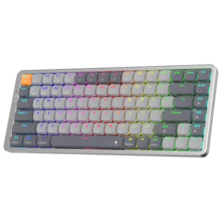 Redragon k652 75% wireless rgb mechanical keyboard bluetooth/2.4ghz/wired tri-mode 84 keys ultra-thin - keyboards