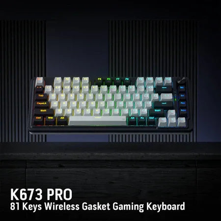 Redragon k673 pro 75% wireless gasket rgb gaming keyboard - keyboards