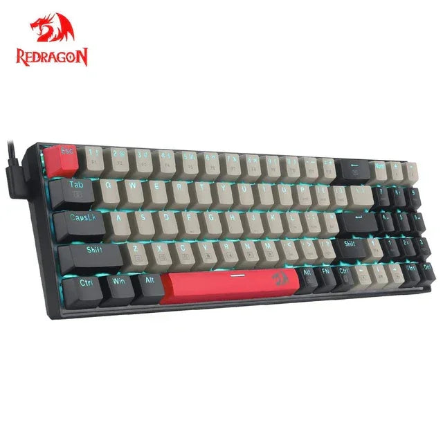 Redragon k688 black & gray red switch - keyboards