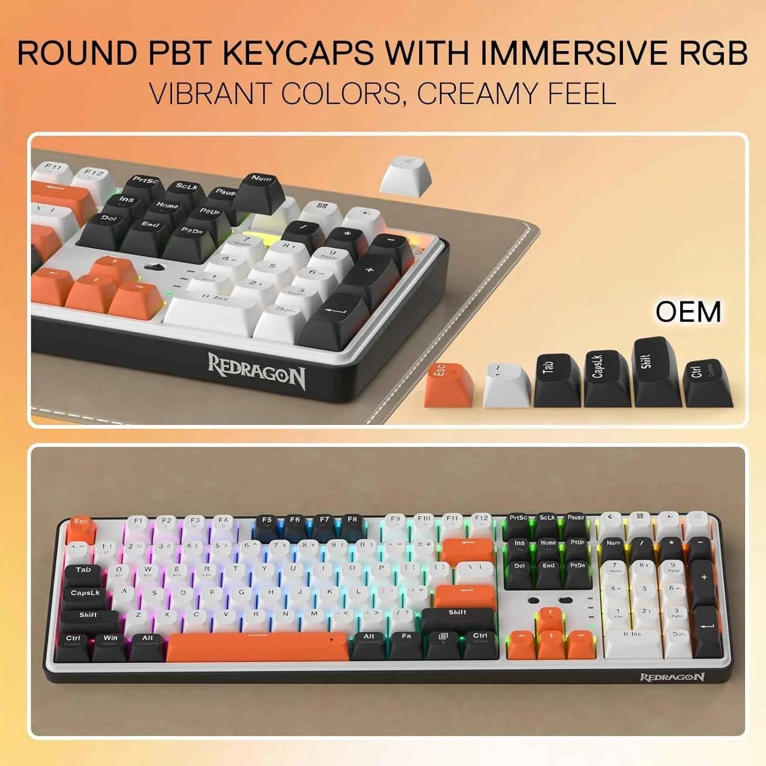 Redragon k689 pro wireless gaming keyboard - 104 keys + 4 extra for superior performance - keyboard