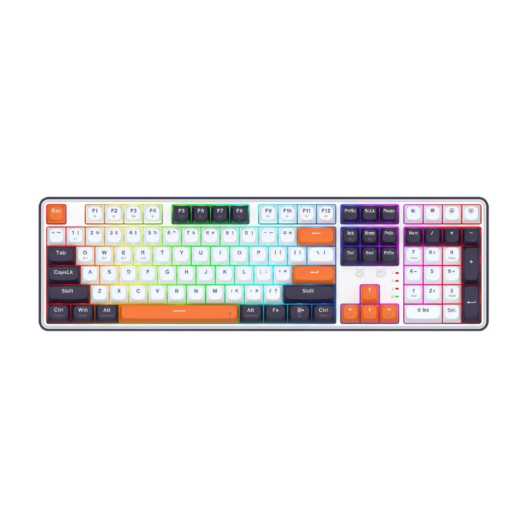 Redragon k689 pro wireless gaming keyboard - 104 keys + 4 extra for superior performance - keyboard